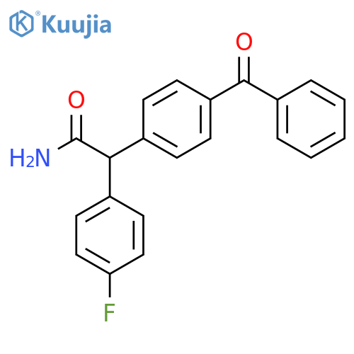 2-(4-benzoylphenyl)-2-(4-fluorophenyl)acetamide structure