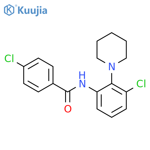 4-Chloro-N-[3-chloro-2-(piperidin-1-yl)phenyl]benzamide structure