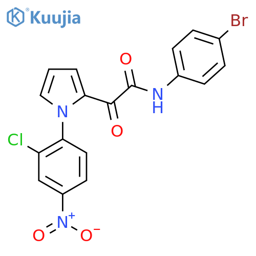N-(4-Bromophenyl)-2-[1-(2-chloro-4-nitrophenyl)-1H-pyrrol-2-yl]-2-oxoacetamide structure
