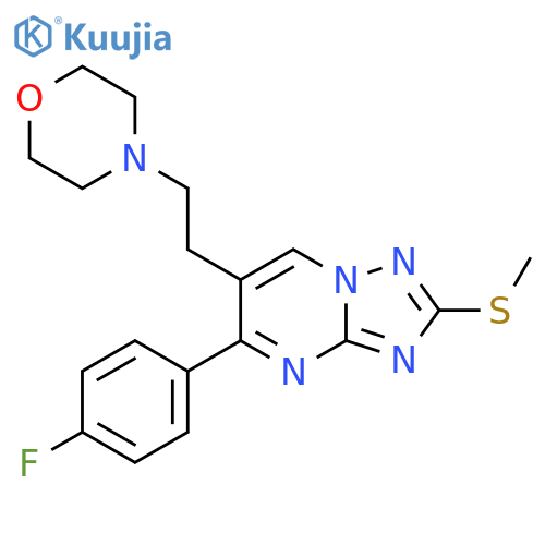 5-(4-Fluorophenyl)-2-(methylsulfanyl)-6-(2-morpholinoethyl)[1,2,4]triazolo[1,5-a]pyrimidine structure