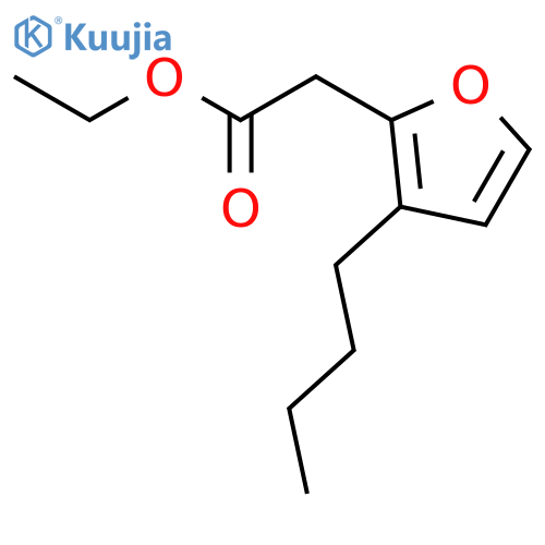 2-FURANACETIC ACID, 3-BUTYL-, ETHYL ESTER structure