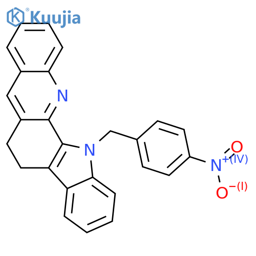 13-(4-NITROBENZYL)-6,13-DIHYDRO-5H-INDOLO[3,2-C]ACRIDINE structure