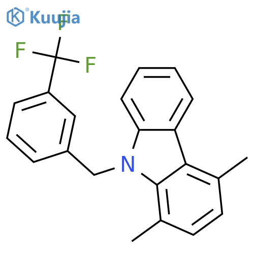 1,4-DIMETHYL-9-[3-(TRIFLUOROMETHYL)BENZYL]-9H-CARBAZOLE structure