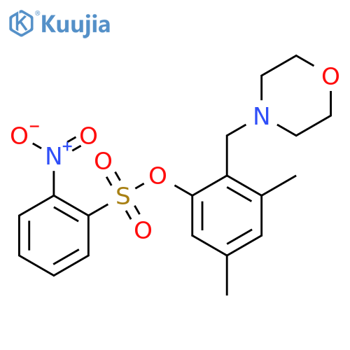 3,5-Dimethyl-2-(morpholinomethyl)phenyl 2-nitrobenzenesulfonate structure