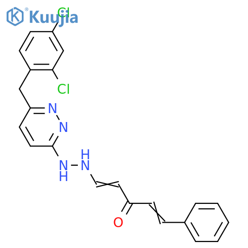 (1E,4E)-1-(2-[6-(2,4-DICHLOROBENZYL)-3-PYRIDAZINYL]HYDRAZINO)-5-PHENYL-1,4-PENTADIEN-3-ONE structure