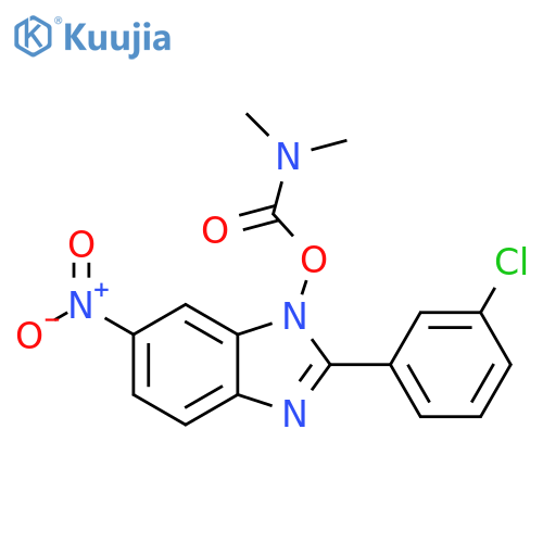 2-(3-Chlorophenyl)-1-{(dimethylamino)carbonyloxy}-6-nitro-1H-1,3-benzimidazole structure
