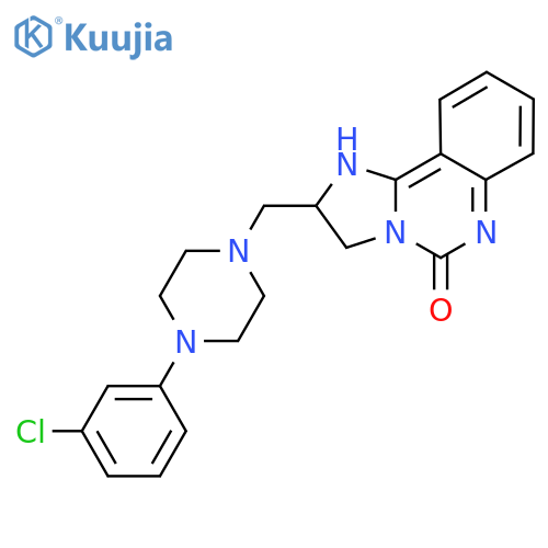 2-{[4-(3-chlorophenyl)piperazin-1-yl]methyl}-2H,3H,5H,6H-imidazo[1,2-c]quinazolin-5-one structure