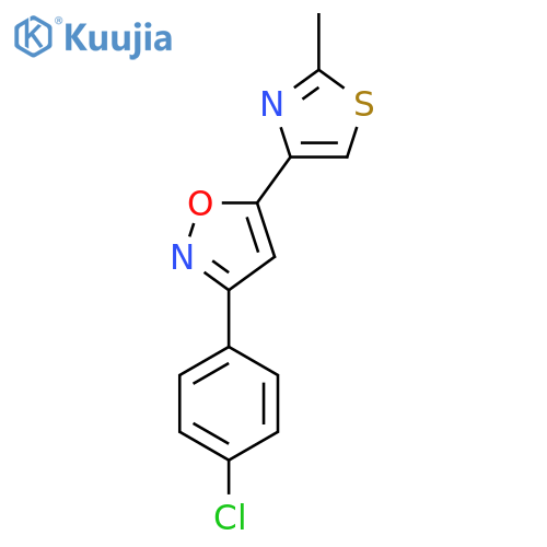 3-(4-Chlorophenyl)-5-(2-methyl-1,3-thiazol-4-yl)-1,2-oxazole structure
