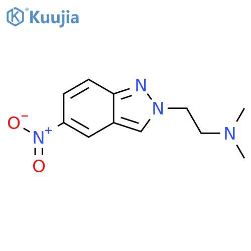 dimethyl[2-(5-nitro-2H-indazol-2-yl)ethyl]amine structure