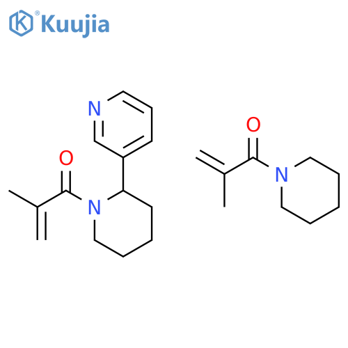 1-(2-methylacryloyl)piperidine - 3-[1-(2-methylacryloyl)piperidin-2-yl]pyridine (1:1) structure