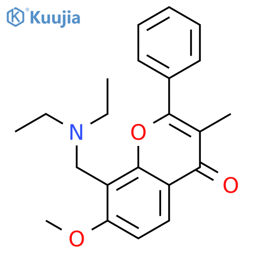 8-[(diethylamino)methyl]-7-methoxy-3-methyl-2-phenyl-4H-chromen-4-one structure