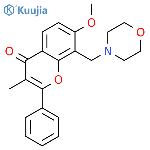 7-methoxy-3-methyl-8-(morpholin-4-ylmethyl)-2-phenyl-4H-chromen-4-one structure