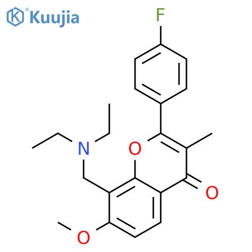8-[(diethylamino)methyl]-2-(4-fluorophenyl)-7-methoxy-3-methyl-4H-chromen-4-one structure