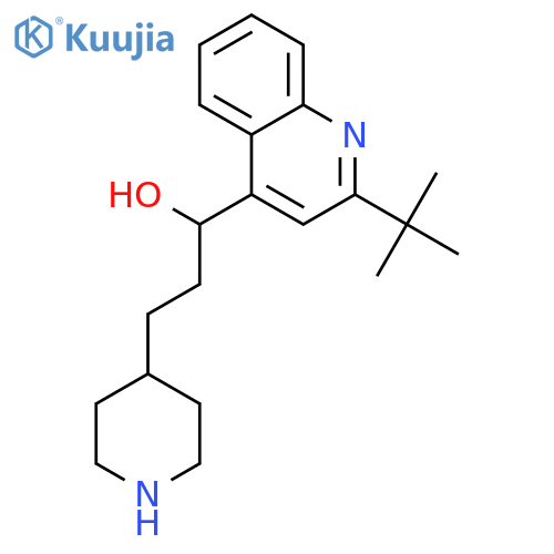 4-Quinolinemethanol,2-(1,1-dimethylethyl)-a-[2-(4-piperidinyl)ethyl]- structure