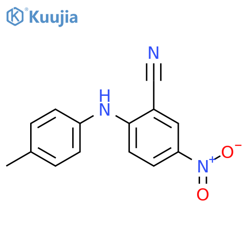 2-(4-Methylphenyl)amino-5-nitrobenzonitrile structure