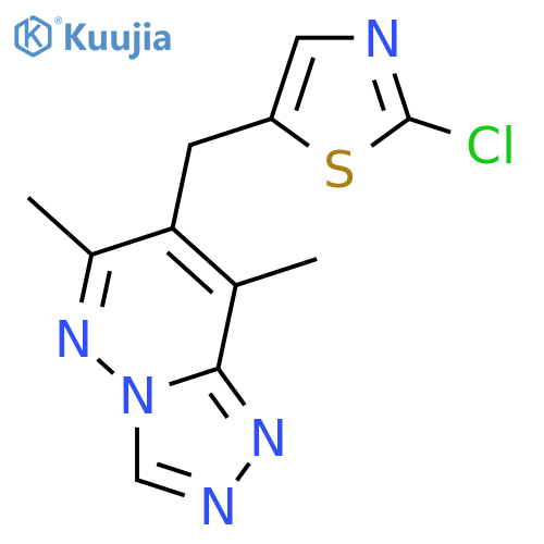 7-[(2-CHLORO-1,3-THIAZOL-5-YL)METHYL]-6,8-DIMETHYL[1,2,4]TRIAZOLO[4,3-B]PYRIDAZINE structure