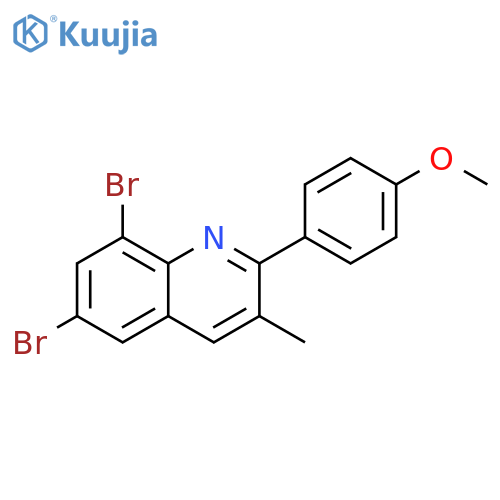 6,8-Dibromo-2-(4-methoxyphenyl)-3-methylquinoline structure