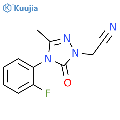 1H-1,2,4-Triazole-1-acetonitrile, 4-(2-fluorophenyl)-4,5-dihydro-3-methyl-5-oxo- structure