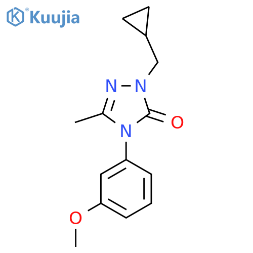 2-(Cyclopropylmethyl)-4-(3-methoxyphenyl)-5-methyl-2,4-dihydro-3H-1,2,4-triazol-3-one structure