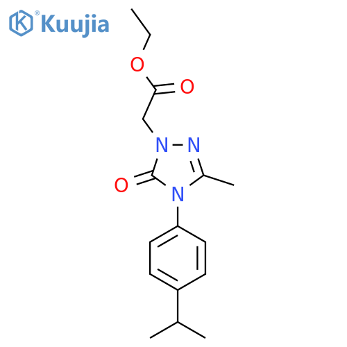 Ethyl 2-[4-(4-isopropylphenyl)-3-methyl-5-oxo-4,5-dihydro-1H-1,2,4-triazol-1-yl]acetate structure