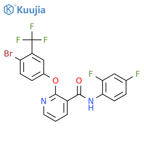 2-[4-Bromo-3-(trifluoromethyl)phenoxy]-N-(2,4-difluorophenyl)pyridine-3-carboxamide structure