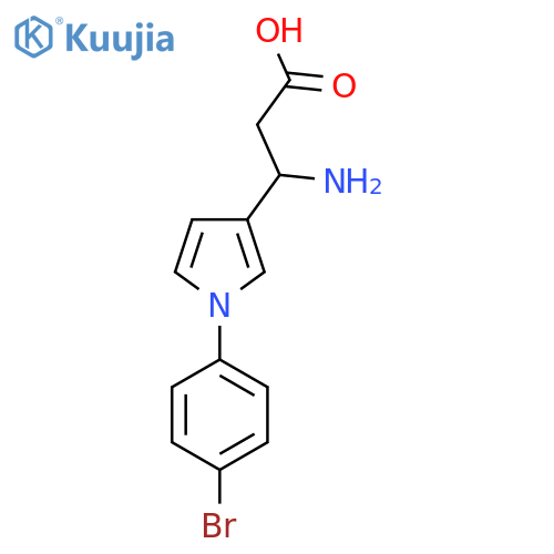 3-amino-3-[1-(4-bromophenyl)-1H-pyrrol-3-yl]propanoic acid structure