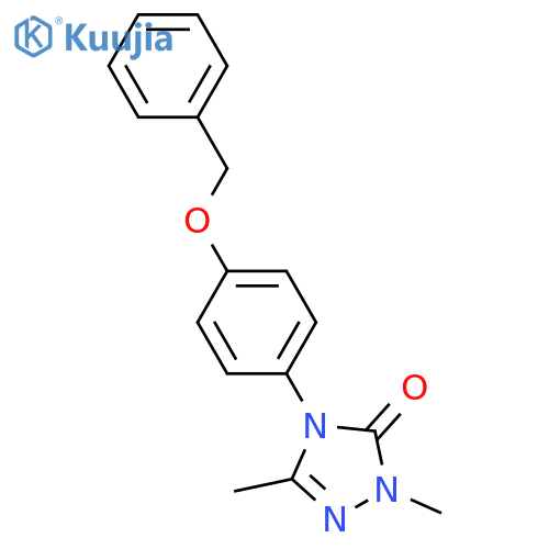 4-[4-(BENZYLOXY)PHENYL]-2,5-DIMETHYL-2,4-DIHYDRO-3H-1,2,4-TRIAZOL-3-ONE structure