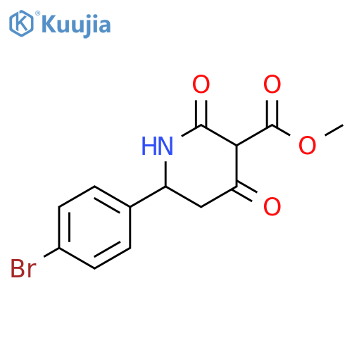 methyl 6-(4-bromophenyl)-2,4-dioxopiperidine-3-carboxylate structure