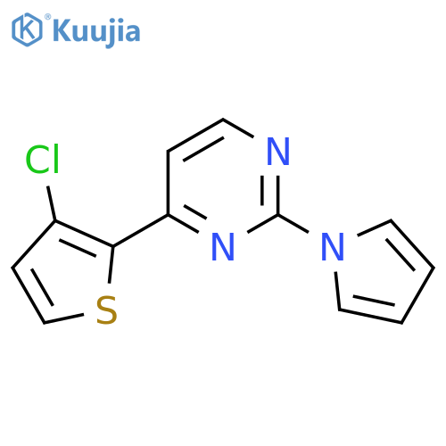 4-(3-Chlorothiophen-2-yl)-2-(1H-pyrrol-1-yl)pyrimidine structure