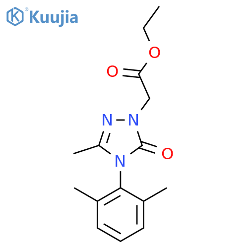 Ethyl 2-[4-(2,6-dimethylphenyl)-3-methyl-5-oxo-4,5-dihydro-1H-1,2,4-triazol-1-yl]acetate structure