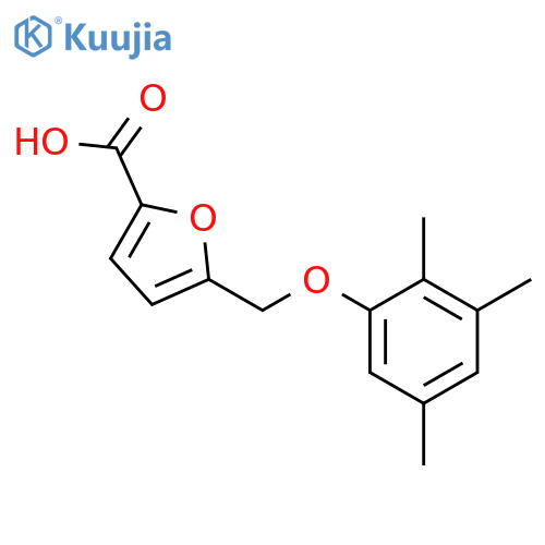 5-((2,3,5-Trimethylphenoxy)methyl)furan-2-carboxylic acid structure