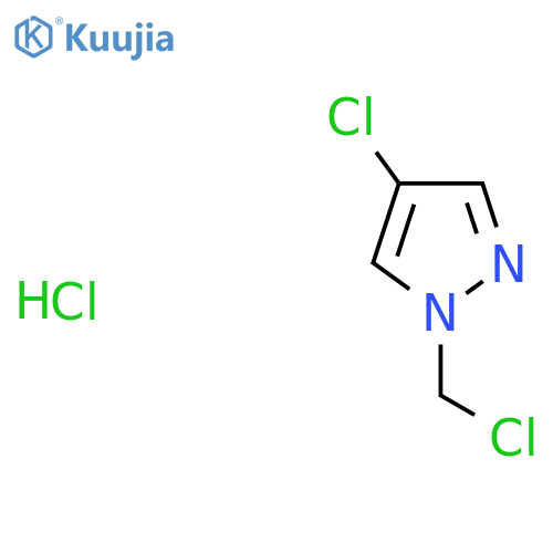 4-chloro-1-(chloromethyl)-1H-pyrazole hydrochloride structure