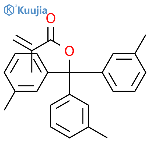 2-Propenoic acid, 2-methyl-, tris(3-methylphenyl)methyl ester structure