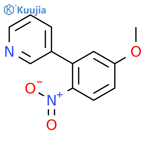 Pyridine, 3-(5-methoxy-2-nitrophenyl)- structure