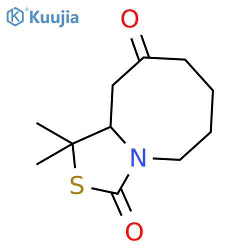 3H-THIAZOLO[3,4-A]AZOCINE-3,9(1H)-DIONE, HEXAHYDRO-1,1-DIMETHYL- structure