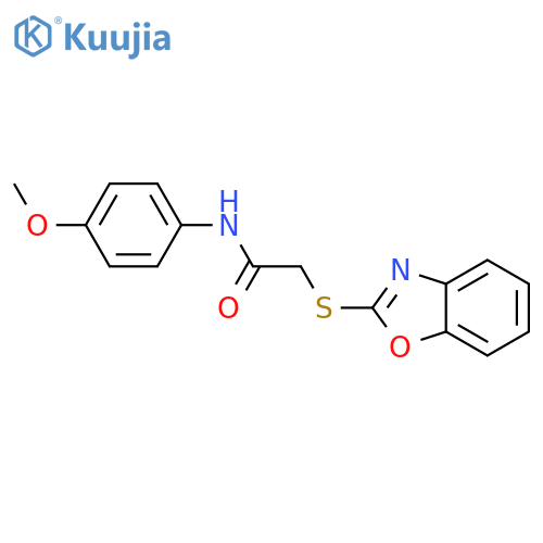 2-(1,3-benzoxazol-2-ylsulfanyl)-N-(4-methoxyphenyl)acetamide structure