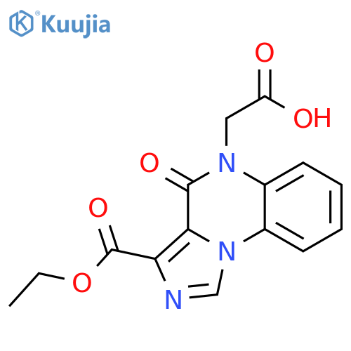 Imidazo[1,5-a]quinoxaline-5(4H)-acetic acid, 3-(ethoxycarbonyl)-4-oxo- structure
