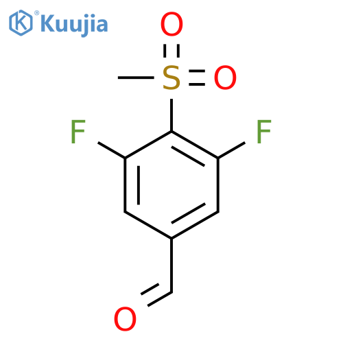 Benzaldehyde, 3,5-difluoro-4-(methylsulfonyl)- structure
