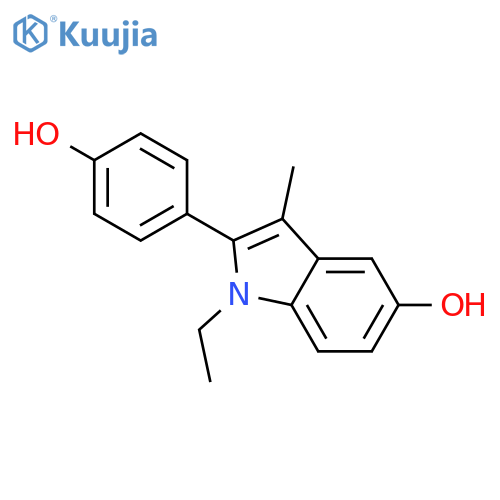 1H-Indol-5-ol,1-ethyl-2-(4-hydroxyphenyl)-3-methyl- structure