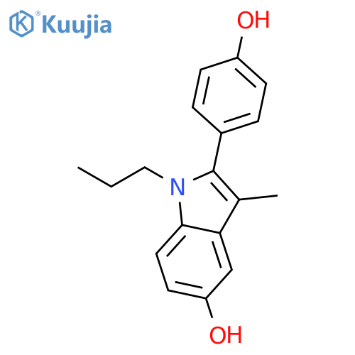 1H-Indol-5-ol, 2-(4-hydroxyphenyl)-3-methyl-1-propyl- structure