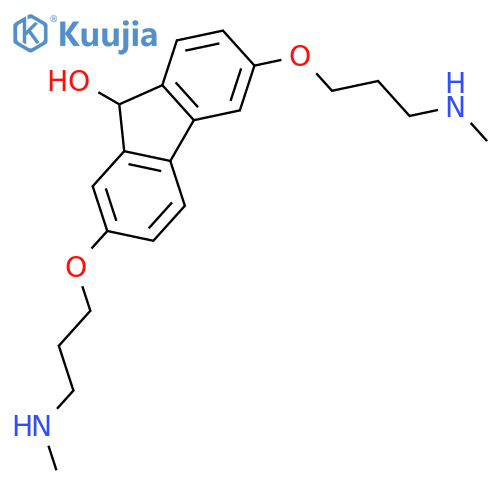 9H-FLUOREN-9-OL, 2,6-BIS[3-(METHYLAMINO)PROPOXY]- structure