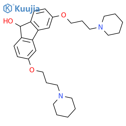 9H-FLUOREN-9-OL, 3,6-BIS[3-(1-PIPERIDINYL)PROPOXY]- structure