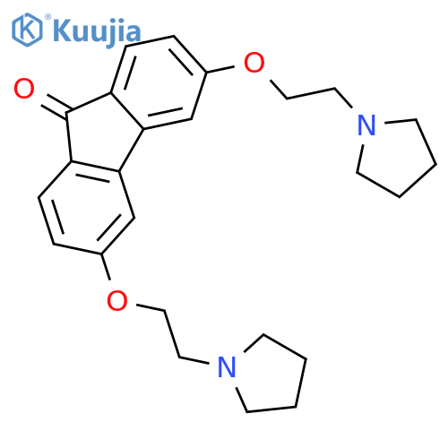 9H-FLUOREN-9-ONE, 3,6-BIS[2-(1-PYRROLIDINYL)ETHOXY]- structure