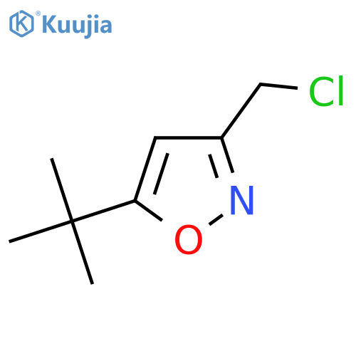 5-tert-butyl-3-(chloromethyl)-1,2-oxazole structure