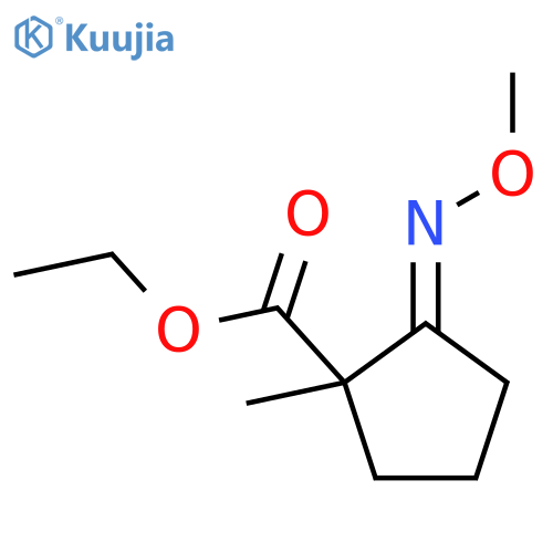 Cyclopentanecarboxylicacid, 2-(methoxyimino)-1-methyl-, ethyl ester, (2Z)- structure