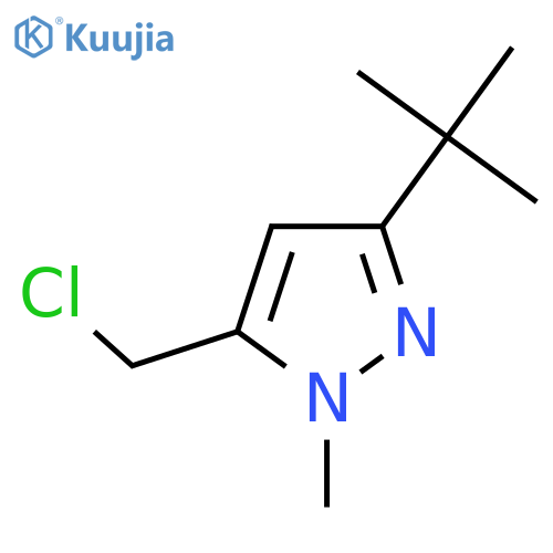 3-tert-butyl-5-(chloromethyl)-1-methyl-1H-pyrazole structure