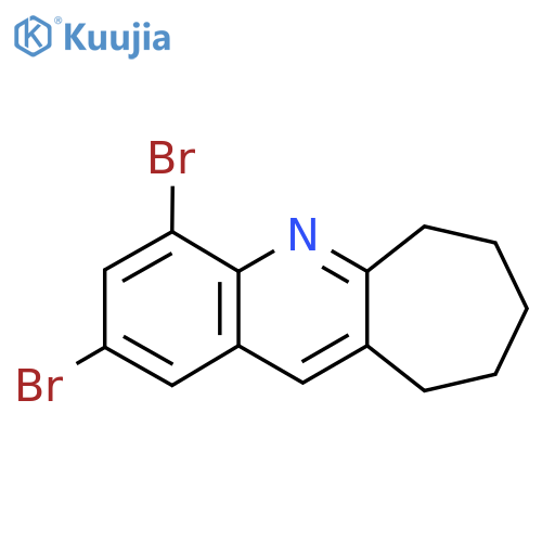 2,4-dibromo-7,8,9,10-tetrahydro-6H-cyclohepta[b]quinoline structure