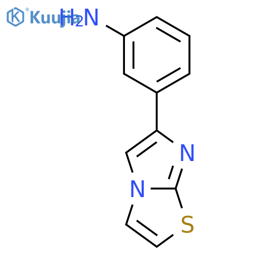 3-{imidazo2,1-b1,3thiazol-6-yl}aniline structure