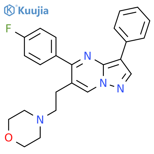 4-{2-[5-(4-fluorophenyl)-3-phenylpyrazolo[1,5-a]pyrimidin-6-yl]ethyl}morpholine structure