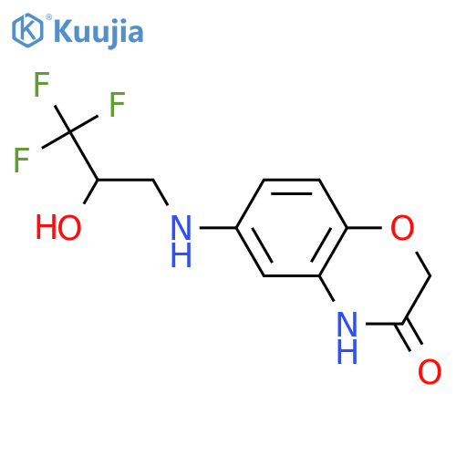 6-[(3,3,3-TRIFLUORO-2-HYDROXYPROPYL)AMINO]-2H-1,4-BENZOXAZIN-3(4H)-ONE structure
